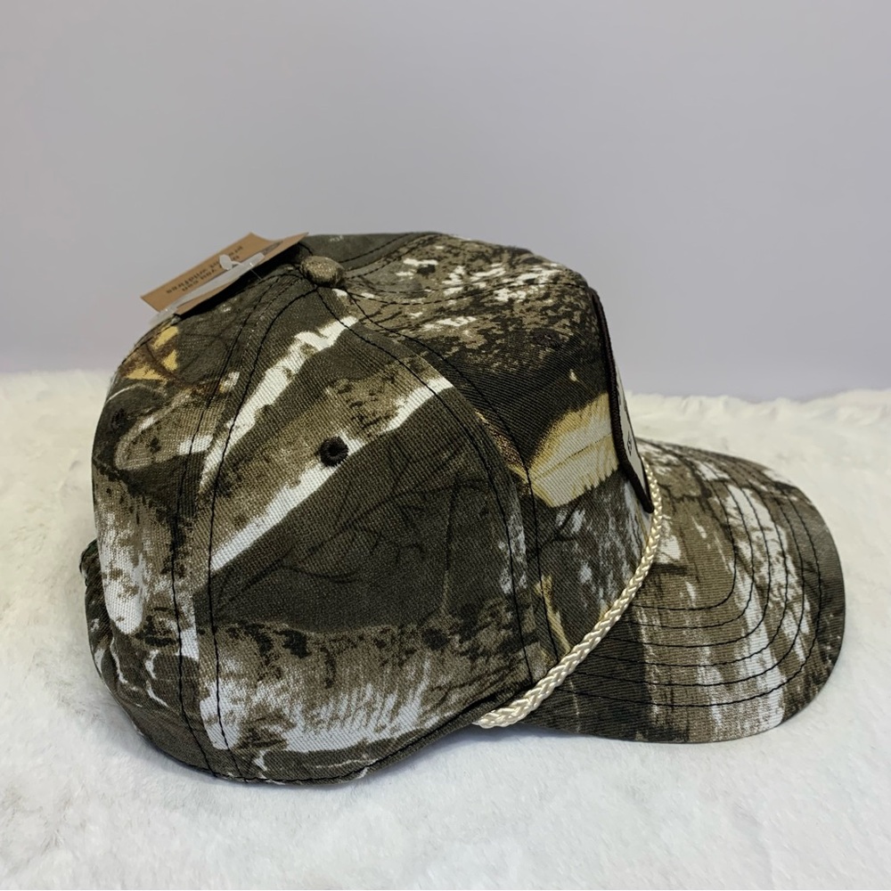 Smokey The Bear Forest Camo Snapback Trucker Hat Rope Accent Mad Engine OSFM - Picture 5 of 9